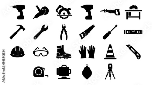 Construction Equipment Icon Bundle