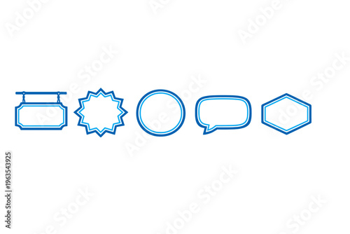 Different shapes outlined with blue color for use in design and graphic projects Free Download Different shapes outlined with blue color for use in design and graphic projects - GFXLoad
