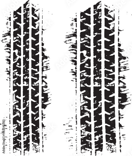 Tire Tread Skid mark Car, Tire tracks