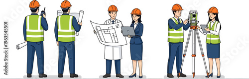 Professional Engineers and Surveyors Collaborating on Construction and Development Projects