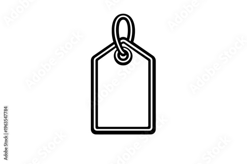 Blank tag design for labeling and organizing items in various settings for personal or business use