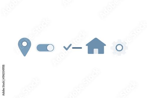 Setting location preferences and configuration options for a smart home system on a digital interface