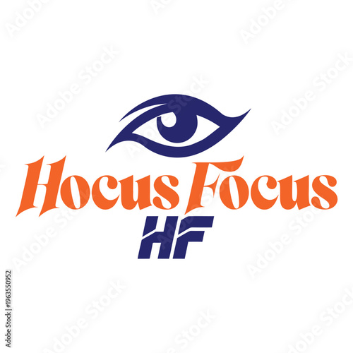 Hocus focus logo with eye and text