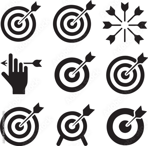 Strategic Goal Target Arrow Silhouette