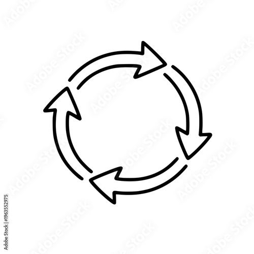 repeating rotation four arrows icon