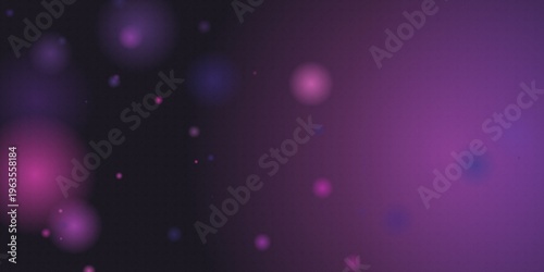 Bokeh purple pink with blurry light spots and dark background featuring abstract, colorful, vibrant with gradient and effect elements for artistic,