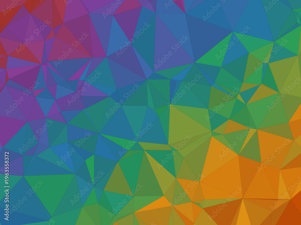 Obraz premium Colorful Low Poly Mosaic Pattern Digital Art Design