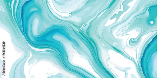 Watercolor Painting of a Breaking Wave