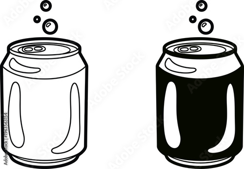 Two open soda cans with fizz