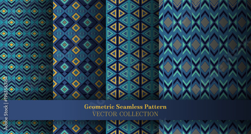 Cute geometric argyle seamless ornament collection. British motif ethnic patterns. Argyle diamond geometric vector repeating background set. Cover background templates.