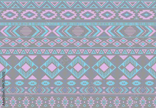 Ikat pattern tribal ethnic motifs geometric seamless vector background. Rich ...