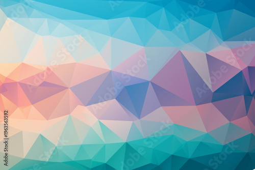 Abstract low poly crystal texture with sharp geometric triangles for horizontal web banner or header.