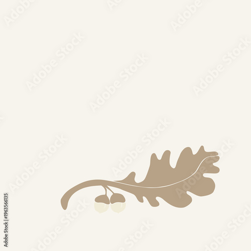 Light Oak Branch Minimalist Wall Art, Botanical Neutral Poster, Nature Inspired Decor, Scandinavian Minimal Illustration, Organic Aesthetic Design