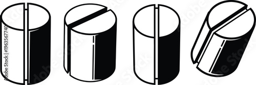 Pill capsules in different orientations