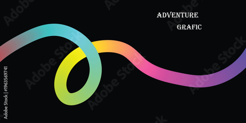 Vibrant abstract gradient line art creating a dynamic and modern visual path, symbolizing progress and an adventurous journey against a sleek dark backdrop
