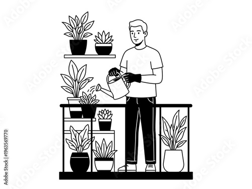 Mentor guiding child learning activity illustration bundle