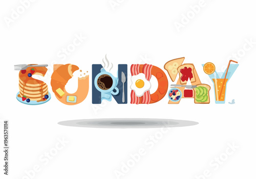 Enjoy a Delicious Sunday Brunch with a Variety of Tasty Foods and Drinks