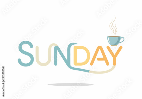 Sunday morning relaxation with a warm cup of coffee, enjoying a peaceful start to the week with a comforting beverage and serene atmosphere