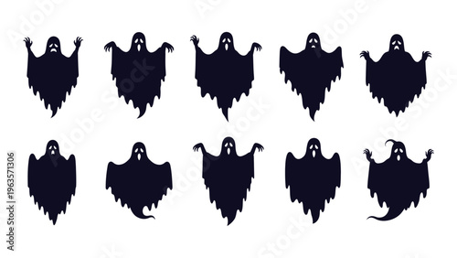 Eight dark fantasy creatures with wings