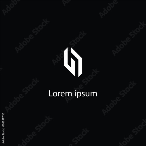 Abstract geometric interlocking hexagonal logo design. Modern technology, connectivity or security company identity icon.