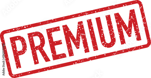 A distinctive red rubber stamp clearly displays the word PREMIUM diagonally across a simple white field