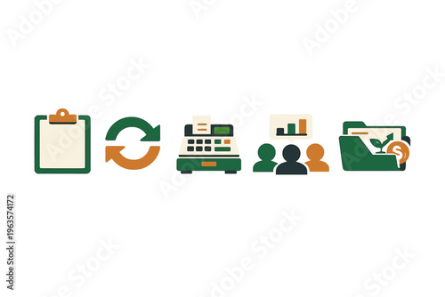 Business process steps for managing inventory and sales in a store setting during a busy weekday