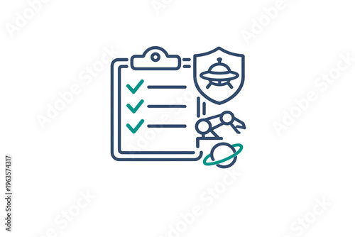 Checklist for safety inspection of robotics and space technology at a research facility in early morning hours