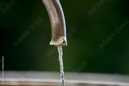 water flowing from a faucet
