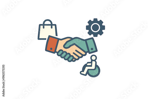 Partnership for accessible shopping and support for people with disabilities in a modern business setting