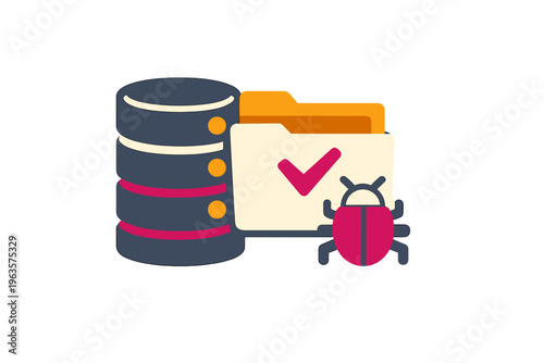 Database management involves checking files for errors and bugs during software development in a digital workspace
