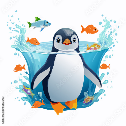 Pinguin beim Tauchen