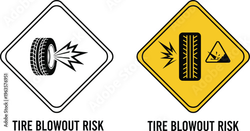 Tire blowout warning signs and road safety indicators