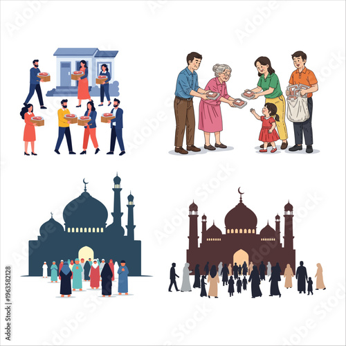 Muslim community joyfully celebrates Eid al-Adha with charitable giving and mosque gatherings