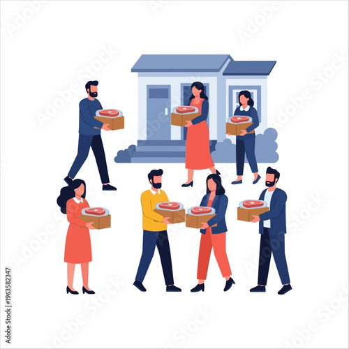 Generous Community Members Distribute Sacrificial Meat for Eid al-Adha Celebration