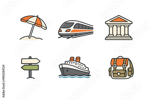 Activities and modes of transport for travel and adventure across different locations