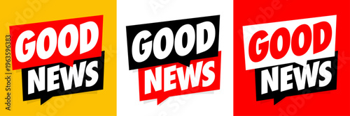 Text "Good news" on speech bubble
