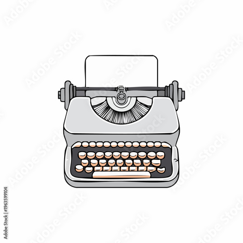 Vintage Typewriter Machine Writing Device.