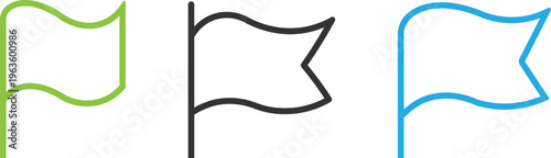 Location and Marker flag icon 