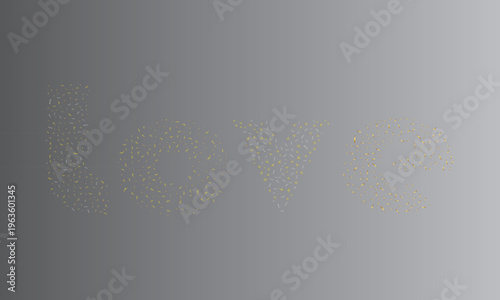abstract heart shapes with tree branches inside minimalist love and nature concept