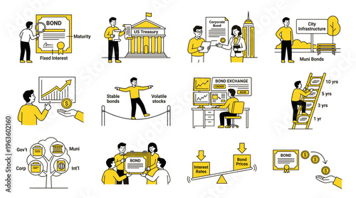 Flat design infographic of workplace safety procedures and accident prevention steps in office and construction