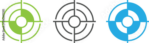 Marketing Focus and Goal Target Outline Vector