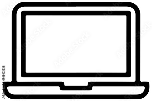 Simple line drawing of a laptop computer