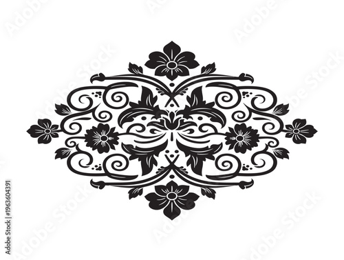 Nostalgic vintage floral label for artisanal products and heritage brand packaging