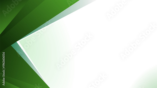 Modern green abstract business background with diagonal shape and minimal design