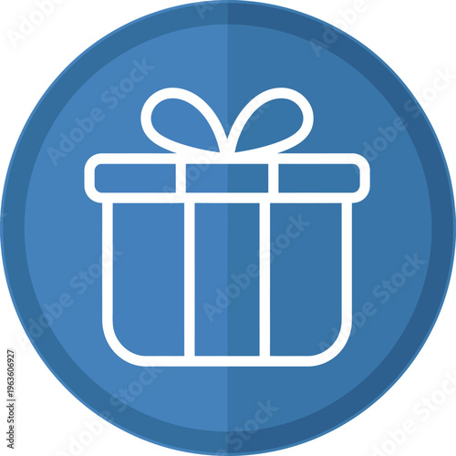 Gift Icon Representing Present Giving and Surprise Celebration Concepts for E-commerce Website Interface Design and Mobile App Reward Reward Program Visual Elements.