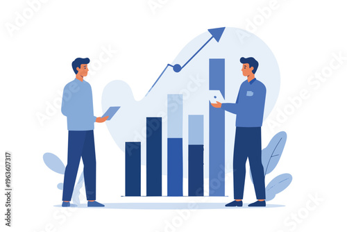 business people with graph