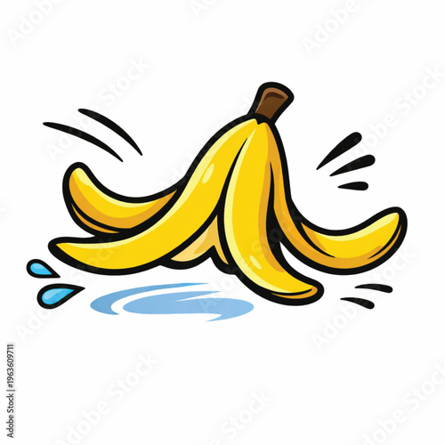 Banana Peel Cartoon – Funny Slipping Prank 