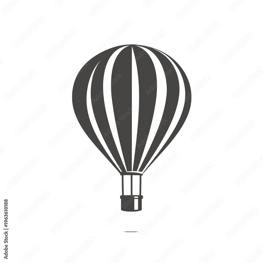 Obraz premium Graphic illustration of an isolated hot air balloon icon for diverse design use