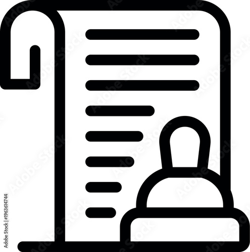 Official document is being stamped by notary public, ensuring authenticity and legality