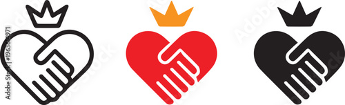 modern loyalty trust love vector icon